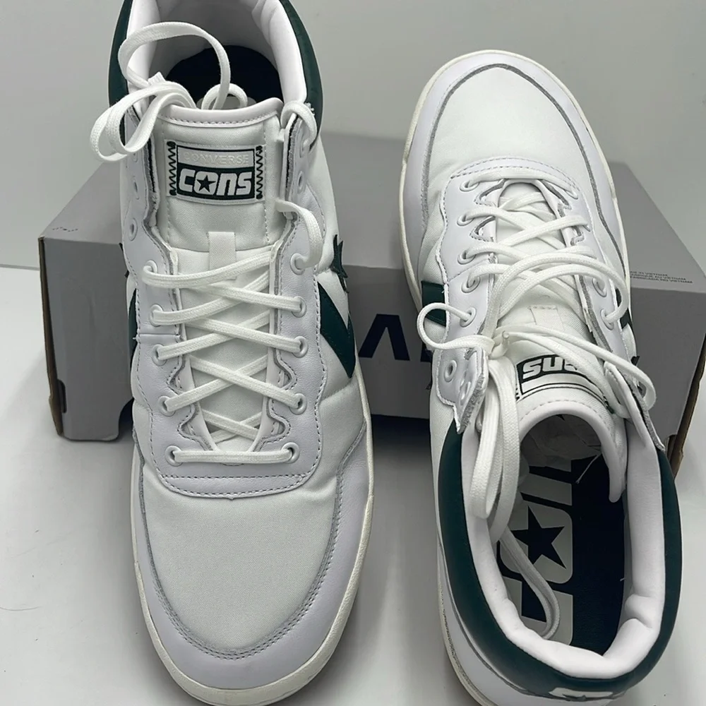 Converse Men’s Sneakers 166247C
FASTBREAK PRO MID WHITE/DEEP EMERALD/GUM - Picture 16 of 16